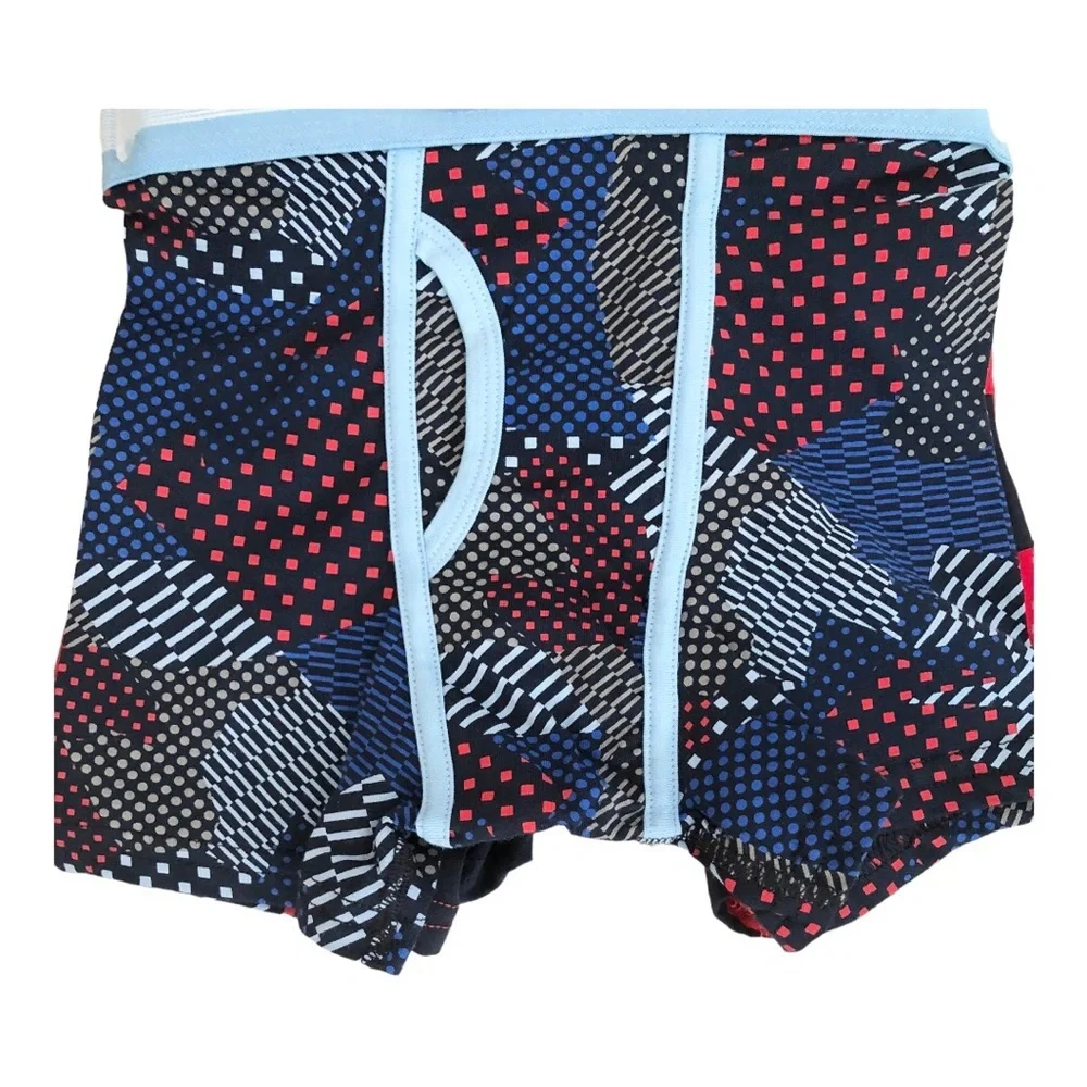 3pack Red & blue mix boys cotton elastic waistband Boxer Briefs size small (6-7)